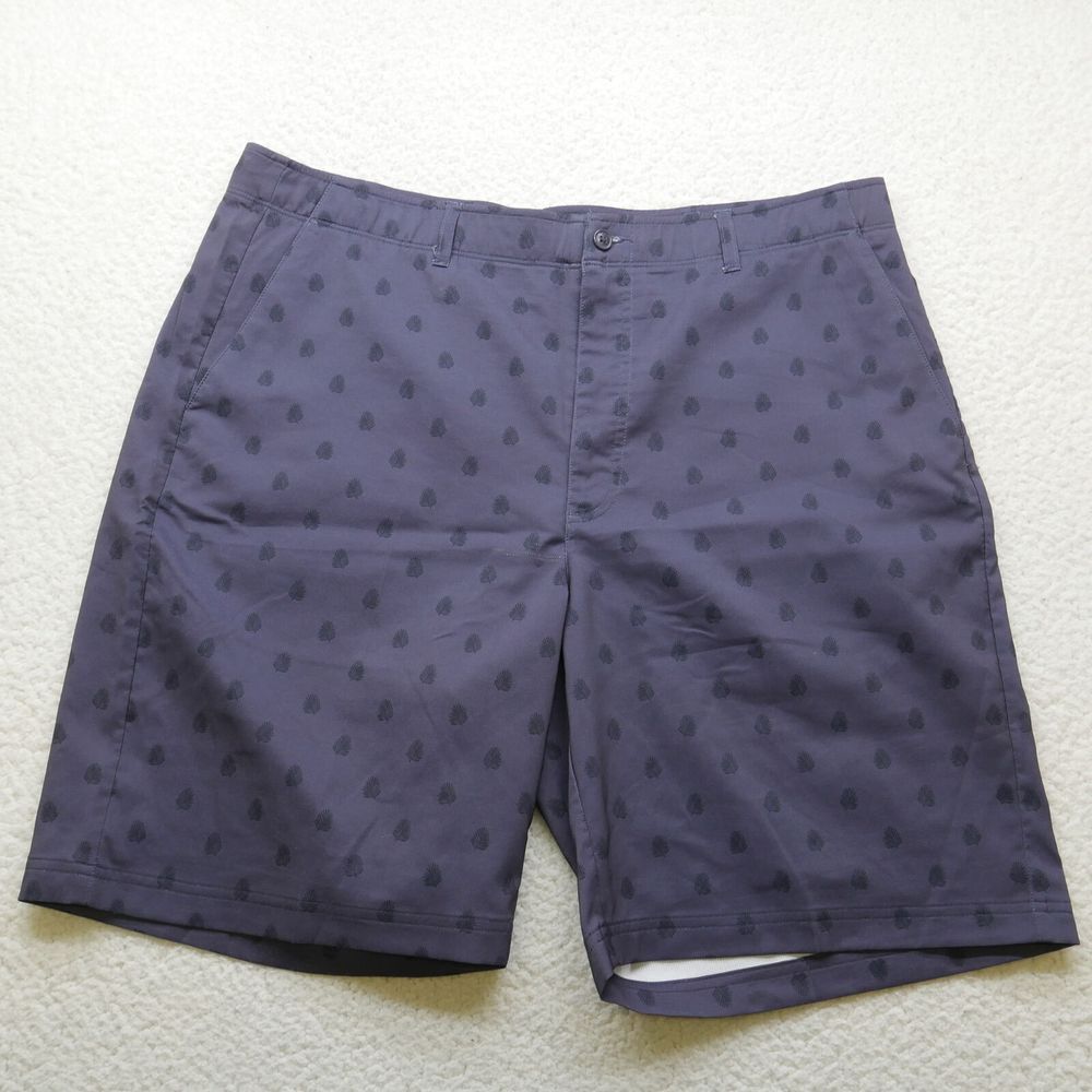 Pebble Beach Shorts Mens 38 Dry Luxe Golf Performance Navy Patterned‎ New